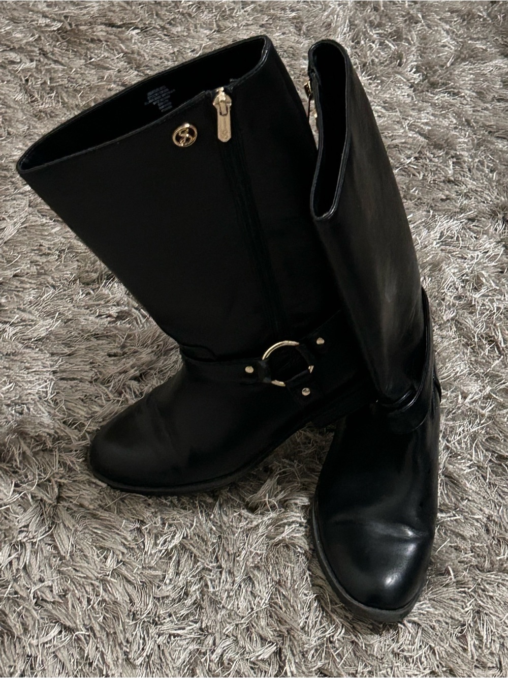 Sam & Libby Black Leather Boots